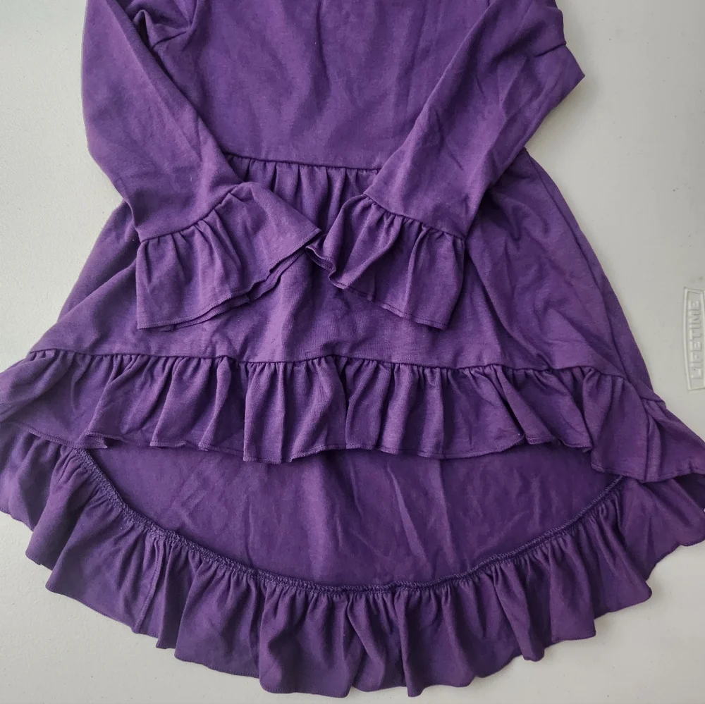 Purple High-Low Rise TOP with Mermaid Scale Leggings, Size 3T, NWOT